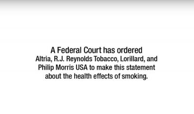 烟草公司被判决在媒体上刊登一年的香烟危害广