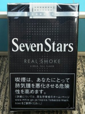 日本黑色seven stars加税香烟
