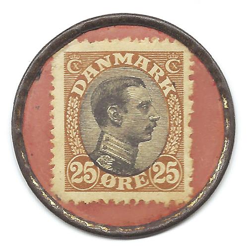1917年丹麦发行的代币邮票（正面）